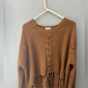 EARTHBOUND Cozy Brown Knit Sweater